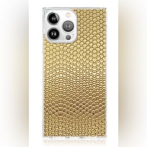 Flaunt Gold Metallic Snakeskin iPhone 15 Pro Max Case